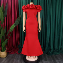 Plus Size Summer Sleeveless Dress Women Ruffle Pleated Off Shoulder Elegant Modis Ladies Dresses Slim Bodycon Ruffle Woman Dress