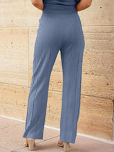 2 Piece Sets Women Outfit Sleeveless Casual T Shrit Top Knitted Vest Wide-leg Pants Ice Summer New Solid Color Casual Outfit