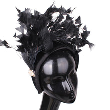 Fashion Wedding Bride Headband Headwear Fancy Feather Hair Band Millinery Hair Accessories With Peals Decor Hair Accessories
