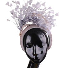 Fashion Wedding Bride Headband Headwear Fancy Feather Hair Band Millinery Hair Accessories With Peals Decor Hair Accessories