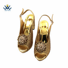 2022 Sweet  Special Design Women Crystal Style African Ladies Party Shoes Matching Bag in Magenta Color