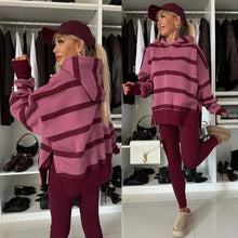 2024 Autumn and winter new casual loose solid color printed hoodie set home clothing 2-piece pantsuit women's clothes