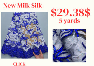 African Milk Silk Mesh Lace with Sequins 2025 French Net Lace Fabric Sewing Embroidered Lace Tulle Nigerian Women Wedding Dress