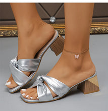 Women's Sandals Square Head Heels Sandals For Heeled Summer Shoes Woman Fashion Slippers Summer Sandalias De Mujer Heels Shoes