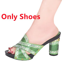 New Arrival Green Color Italian Shoes with Matching Bags Shoes and Bag Set African Sets 2024 Shoe and Bag Set for Party In Women