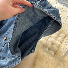 WTHT Fashion Women's Ruffled Edge Sleeveless Denim Long Dress 2024 Autumn O-neck Single Breasted Pleated Dresses Female 1LS125