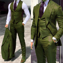 Elegant Wedding Tuxedos Suits Slim Fit Bridegroom For Men 3 Pieces Groomsmen Suit Male Cheap Formal Business (Jacket+Vest+Pants）