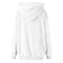 Women's Winter Fashionable Hooded Fleece Solid Color Jacket