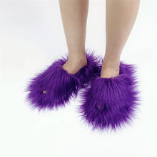 Faux Fur Slippers 2023 Women Winter Plush Warm Home Flat Slides Mongolian Wool Flip Flops Y2K Girls Furry Shoes Cute Slippers