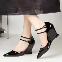 High Heels Women Pointed Toe Shoes Wedges Fashion Sexy Shallow Shoes Woman New 2025 Trend Spring Designer Elegant Sandals Mujer