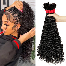 Deep Wave Human Braiding Hair 100% Unprocessed Human Hair Braiding Hair No Weft 16-28 Inch Curly Bulk Human Hair for Braiding