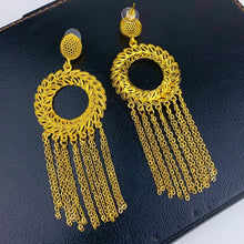 Indian Earrings for Women Design Tassel Drop Earrings 24k Gold Plated Dubai African Party Earrings Accessory for Weddings Gifts