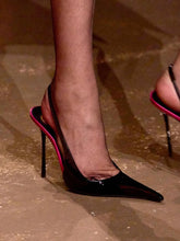 2025 Summer New Women's Slimming High Heel Sandals Fashion Pointed Party Wedding 34-43 Women's Large Sandals