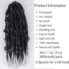 Butterfly Locks Hair Grey Butterfly Locs Pre looped Butterfly Locs Crochet Hair 14 Inch Crochet Butterfly Twist 20 Strands/Pack