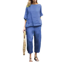 2025 Summer New Women's 2-piece Plus-size Cotton And Linen Shirt + High-waisted Pant Suit 2 Piece Sets Womens Outfits