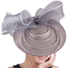 Eegant Wedding Big Size Fascinator Hat Women Flower Multimodal Hair Top Clips Hat Ladies Cocktail Church Party Hairdress