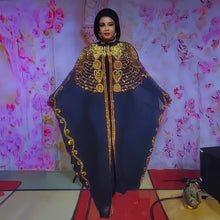 Luxury chiffon two-piece set african dress woman loose women's dress rhinestone large size dresses for women bubu dress african