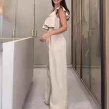 Women Sleeveless Long Jumpsuit 2025 Summer Wide Leg Pant Casual Waisted Tank Rompers Playsuit Office Lady Elegant Pocket Overall