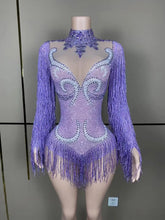 Stage Latin dance cha-cha dance practice suit stretch slim skirt fringe flash small diamond pearl design suit