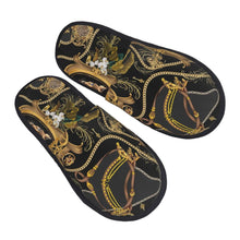 Custom Queen Of Absolutely Everything Gold Baroque Soft Memory Foam House Slippers Women Comfy Warm Anti-skid Sole Slipper