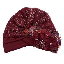 Elegant African Turban Cap with Shiny Rhinestone Ready to Wear Nigeria Auto Gele Headtie Party Women's Head Wrap Bonnet Turbante