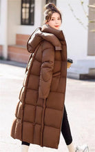 Women's New Winter Parkas Long Down Padded Jacket Hooded thick Warm