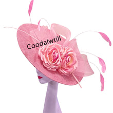 Big Flower Fascinators Hat Headpiece Women Kentucky Church Millinery Cap Ladies Derby Feather Pillbox Fascinator Hats
