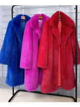 Women's Long Fluffy Faux Fur Jacket