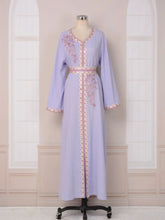 Ramadan Luxury Muslim Fashion Bat Sleeve Moroccan Turkiye Dubai Dress Middle East Arab Dress Sequins Golden Velvet Long Dress