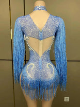 Stage Latin dance cha-cha dance practice suit stretch slim skirt fringe flash small diamond pearl design suit
