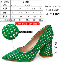 Venus Chan-Nigerian Heel Party for Women Yellow Shoes and Bag Set Rhinestone Handbag Italian Design Wedding INS 2024