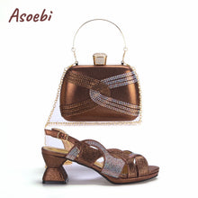 2024 High Quality Orange Color Peep Toe Butterfly Design Shoes Matching Bag Mature Ladies Party Women