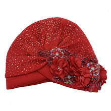 Elegant African Turban Cap with Shiny Rhinestone Ready to Wear Nigeria Auto Gele Headtie Party Women's Head Wrap Bonnet Turbante