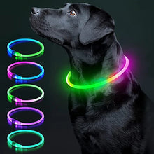 USB Rechargeable Luminous Collar Adjustable Led Glowing Dog Collar for Large Small Dogs Cat Night Light Collar Pet Safety Harnes
