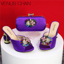 Nigeria Popular New Elegant Red Color Chunk Heels Sandals for Simple And Versatile Exquisite Party Shoes And Bag Set