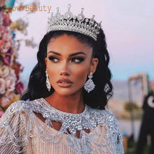 A195 Baroque Wedding Headband Crystal Bridal Crowns and Tiaras Hair Jewelry Accessories Women Rhinestone Headwears Queen Diadems