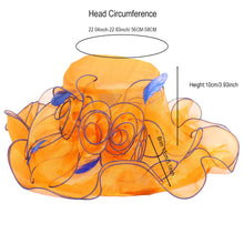 Women's Fascinators Organza Sun Hats Wide Brim Wedding Bride Tea Party Church Fedoras Hat