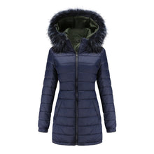 Double Sided Women's winter Thick Detachable Zipper Parka Jacket