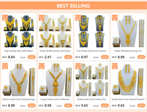 Fashion Dubai Flower Design Luxury 24k Gold Color Women's Jewelry Set African Fashion Bracelet Earrings Necklace Ring Four Piece