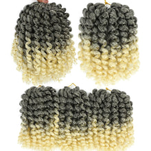 3 Packs Wand Curl Jamaican Bounce Crochet Hair 8inch T Purple 27 30 350 Bug Ombre Blonde Synthetic Jumpy Wand Curly Hair 60Roots