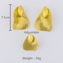 2025 New Style Design Ring and Earrings 2Pcs Set For Women Girl Exaggerated Pretty Jewelry Set For Party Wedding Gift