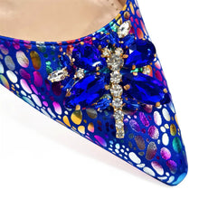 2025 New Yellow Color Thin Heels Pointed Toe Crystal Design Ladies Shoes Matching Bag Set For Women Weeding Party Pump