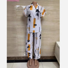 African Fashion Pants Set Women Blouse Straight Trousers Two Piece Set Woman Shirt Tracksuit Set Summer Top Matching Sets