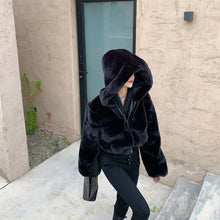 Women's Winter Fabulous Fluffy Hooded Fur Jacket