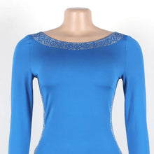 CM.YAYA Women O-neck Elegant Long Flare Sleeve Rhinestones Midi Dress 2025 OL Pencil Streetwear Africa Club Dresses Vestidos