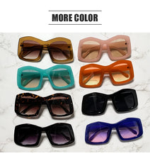 Retro Big Square Gradient Orange Sunglasses For Women New Fashion Luxury Designer Unique Oversized Ladies Sun Glasses Shades