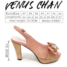 Elegant Women Heels for Party Open Toe Special Material Design Rhinestone Italian Only Sandals and Set to Choose 2024