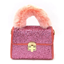 Women's Italian Fashion Peep Toe Pump Shoes with Matching Bag Set for Wedding And Party Med Heel Bling Embellished Mary Janes