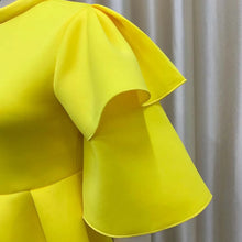 Elegant Party Dresses for Woman 2024 New O Neck Ruffles Sleeve High Waisted Asymmetric Mid Calf Luxury Birthday Dinner Vestidos