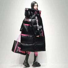 Women's Glossy Waterproof Thick Loose Outerwear Warm Parka Snow Down Jacket